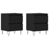 Yöpöytäkaappi 2 pcs Musta tammi 40 x 35 x 50 cm Tekninen puu