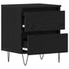 Yöpöytäkaappi 2 pcs Musta tammi 40 x 35 x 50 cm Tekninen puu