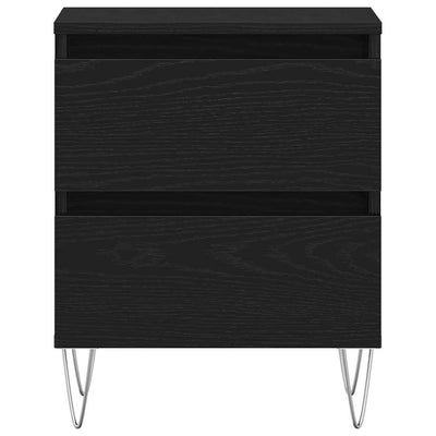 Yöpöytäkaappi 2 pcs Musta tammi 40 x 35 x 50 cm Tekninen puu