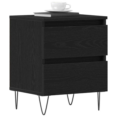 Yöpöytäkaappi 2 pcs Musta tammi 40 x 35 x 50 cm Tekninen puu