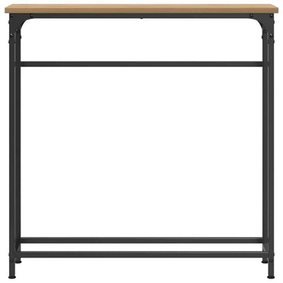 Artesaani tammi konsolipöytä hyllyllä Manouchehr 75x19.5x75cm