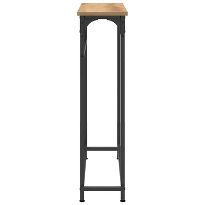 Artesaani tammi konsolipöytä hyllyllä Manouchehr 75x19.5x75cm