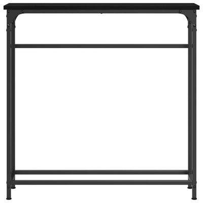 Musta tammi konsolipöytä hyllyllä Virvara 75x19.5x75cm