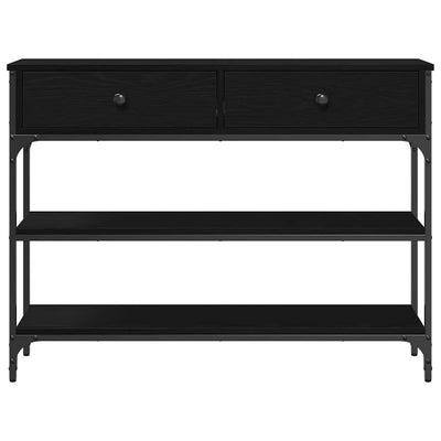 Musta tammi konsolipöytä laatikon kanssa Sirbislav 100x25x75cm