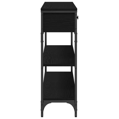 Musta tammi konsolipöytä laatikon kanssa Sirbislav 100x25x75cm