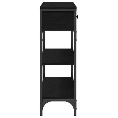 Musta tammi konsolipöytä laatikon kanssa Titie 72.5x25x75cm