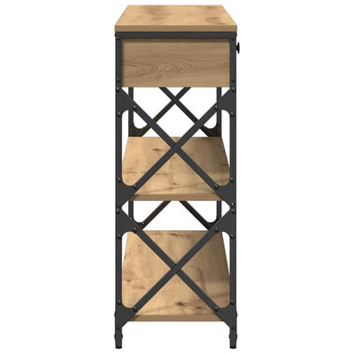 Artesaani tammi konsolipöytä laatikon kanssa Design 100x28x75cm