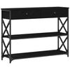 Musta tammi konsolipöytä laatikon kanssa Madlaine 100x28x75cm