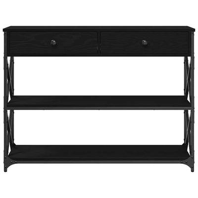 Musta tammi konsolipöytä laatikon kanssa Madlaine 100x28x75cm