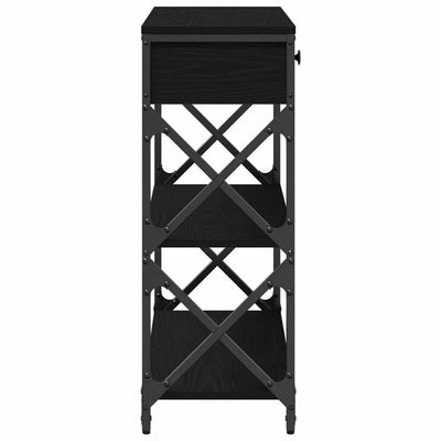 Musta tammi konsolipöytä laatikon kanssa Amireh 75x28x75cm