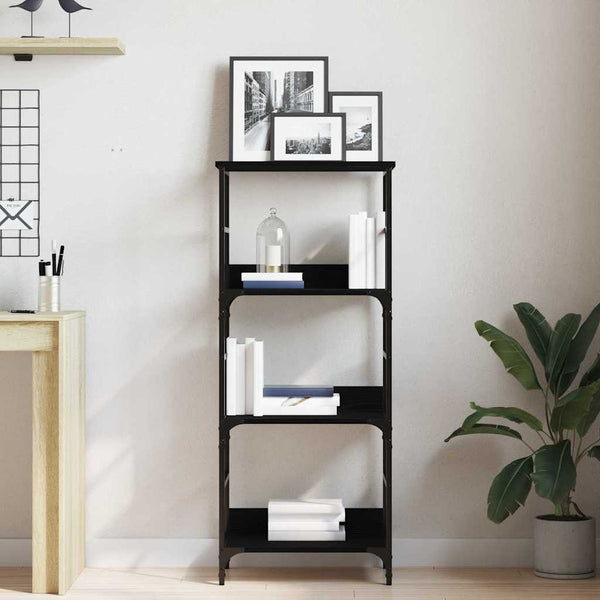 Kirjahylly 3 tasoa 50 x 33 x 117,5 cm Tekninen puu Musta tammi.