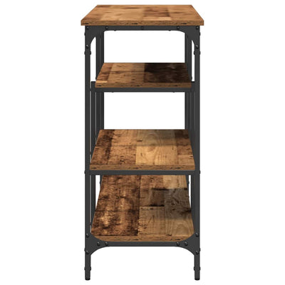 Konsolipöytä hyllyllä Noil 100x35x75cm (vanha puu)