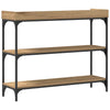Artesaani tammi konsolipöytä hyllyllä Randolf 100x30x80cm