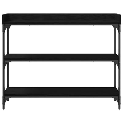 Musta tammi konsolipöytä hyllyllä Doremidont 100x30x80cm