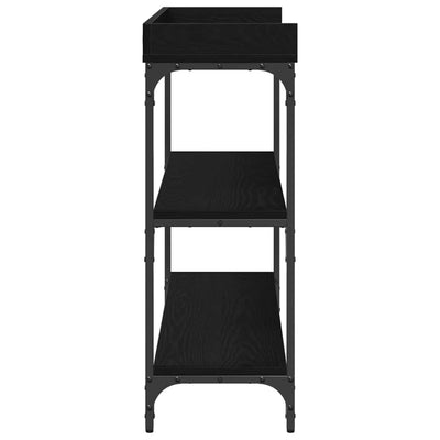 Musta tammi konsolipöytä hyllyllä Doremidont 100x30x80cm