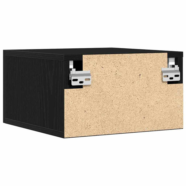 Yöpöytäkaappi 2 kpl 35 x 35 x 20 cm Tekninen puu Musta tammi.