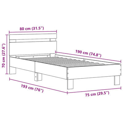 Artesaani tammi sängyn runko Efstatiade 2FT6 Small Single (puinen)
