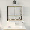Kylpyhuoneen peili hyllyllä peilillä Beige 60 x 16 x 60 cm