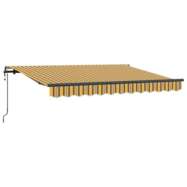 Vedettävä markiisi Keltainen ja Harmaa 250 x 200 cm kangas