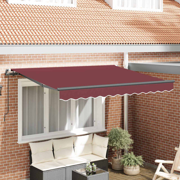 Vedettävä markiisi Burgundi 300 x 200 cm kangas