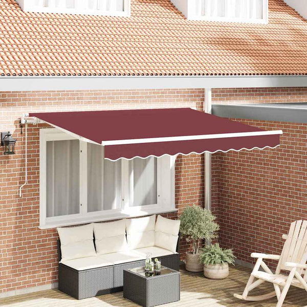 Vedettävä markiisi Burgundi 300 x 200 cm kangas