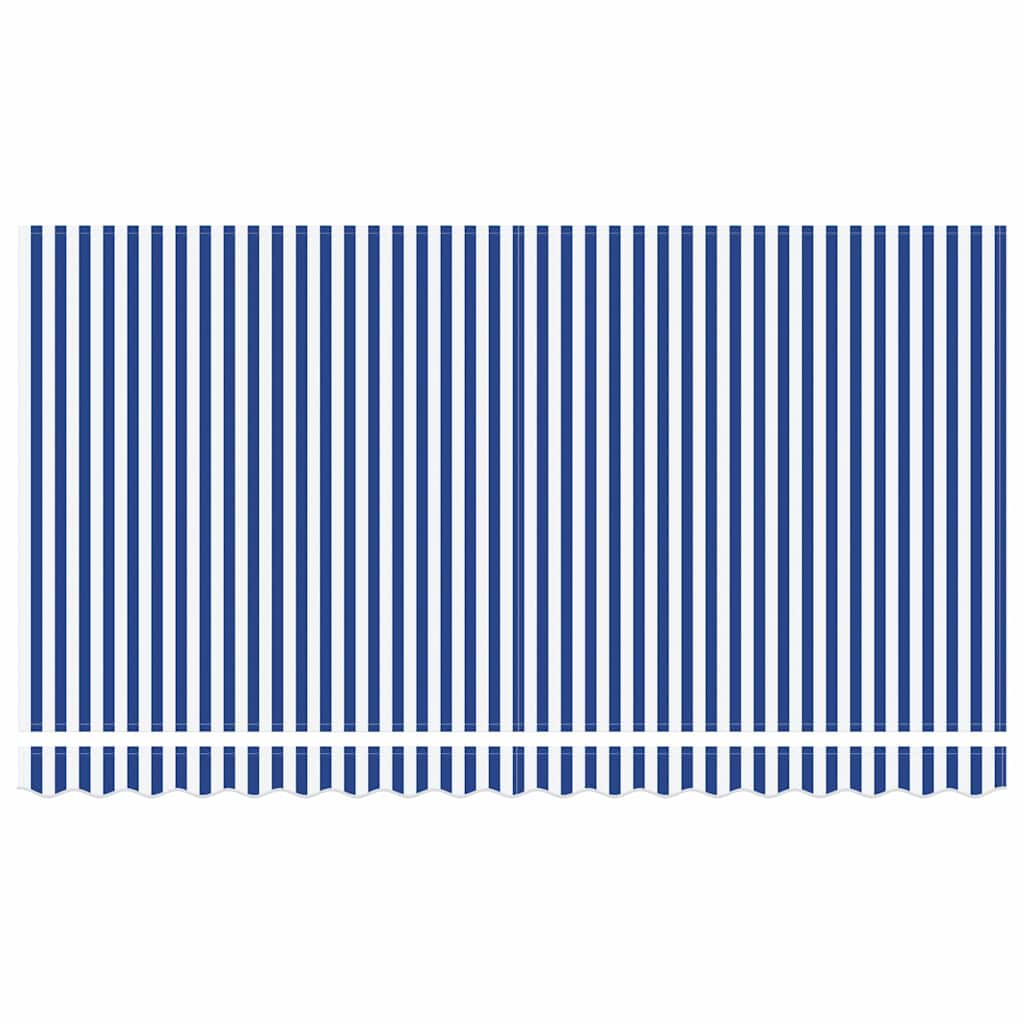 Sähkömarkiisi 3,5 x 2 m Sininen ja valkoinen raidoitus