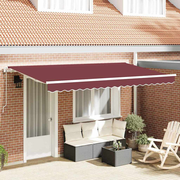 Vedettävä markiisi Burgundi 350 x 200 cm kangas