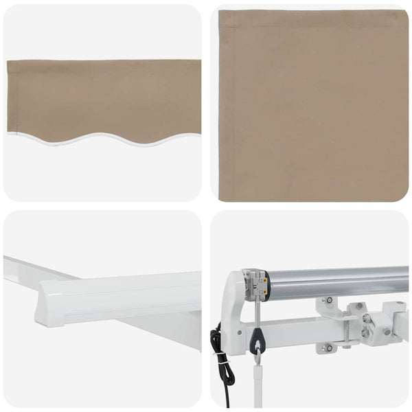 Vedettävä markiisi Beige 350 x 200 cm kangas