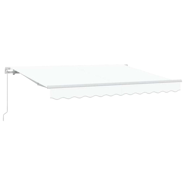 Vedettävä markiisi Valkoinen 350 x 200 cm kangas