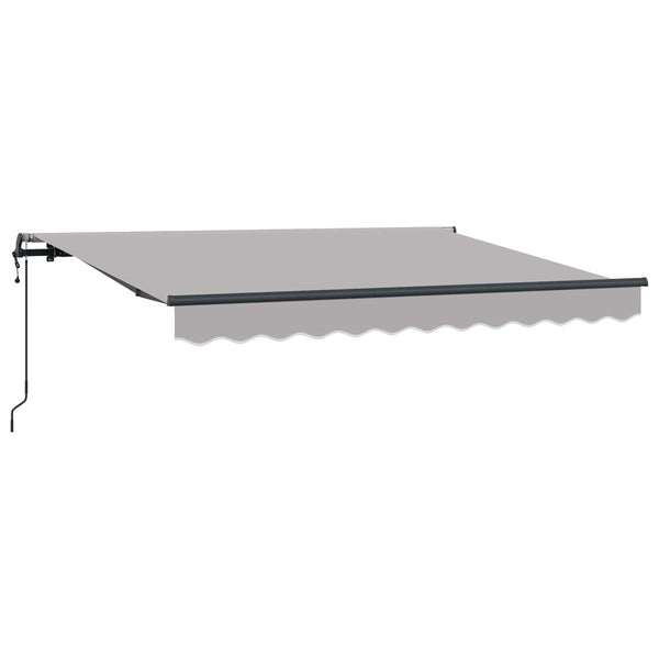 Vedettävä markiisi Vaaleanharmaa 350 x 200 cm kangas
