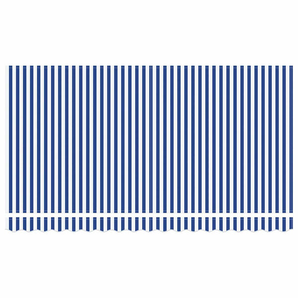 Vedettävä markiisi Sininen ja valkoinen 400 x 200 cm