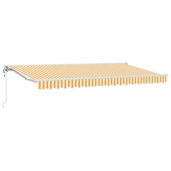 Aurinkovarjon runko Keltainen ja valkoinen 400 x 200 cm