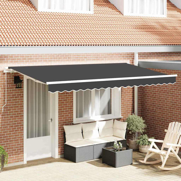 Vedettävä markiisi Antrasiitti 400 x 200 cm kangas