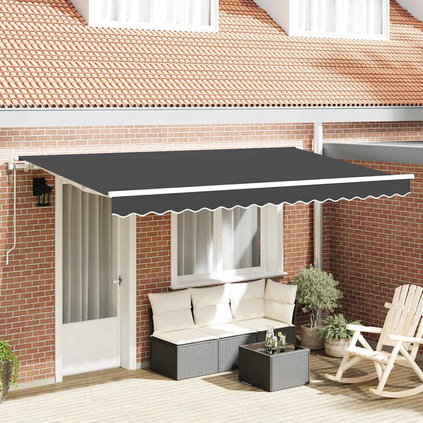 Vedettävä markiisi Antrasiitti 400 x 200 cm kangas