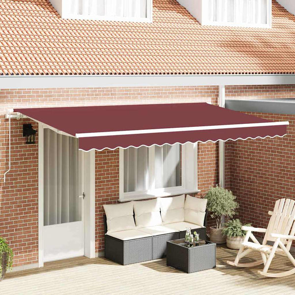 Vedettävä markiisi Burgundi 400 x 200 cm kangas