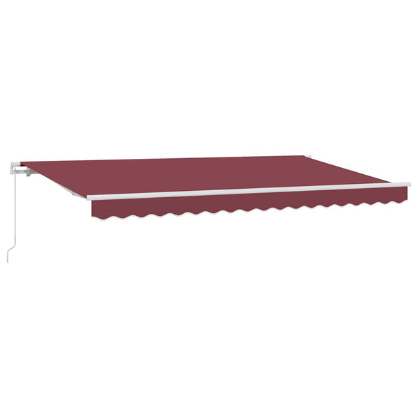 Vedettävä markiisi Burgundi 400 x 200 cm kangas