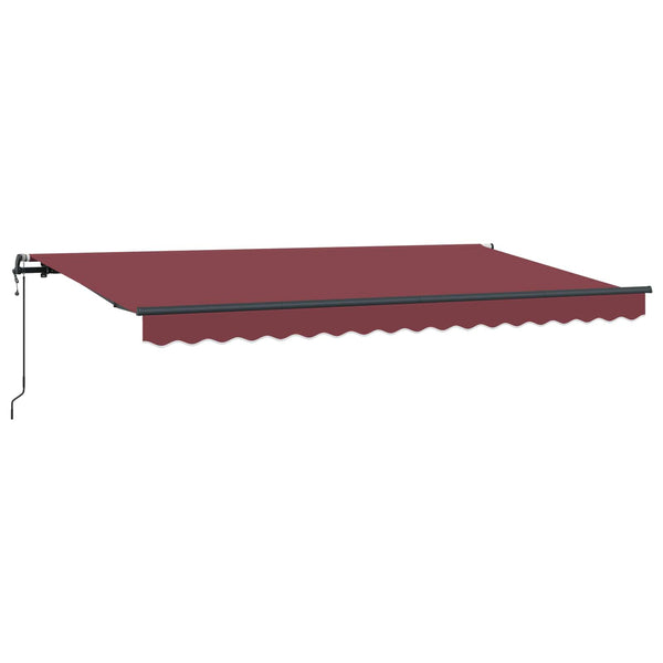 Vedettävä markiisi Burgundi 400 x 200 cm kangas