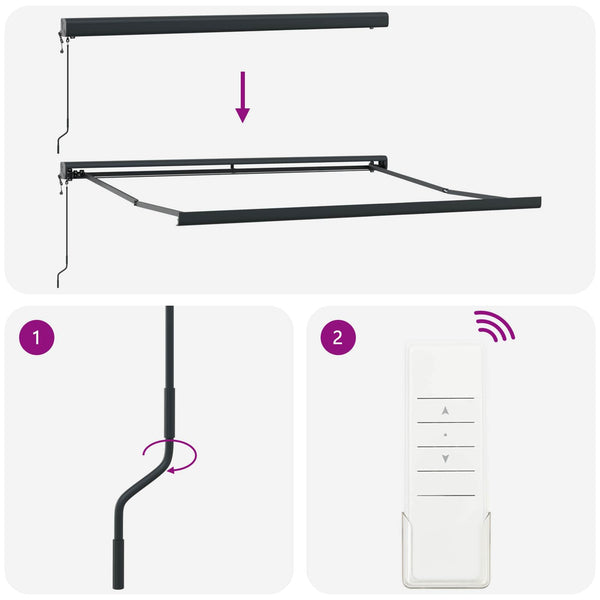 Vedettävä markiisi Punainen ja valkoinen 300 x 250 cm