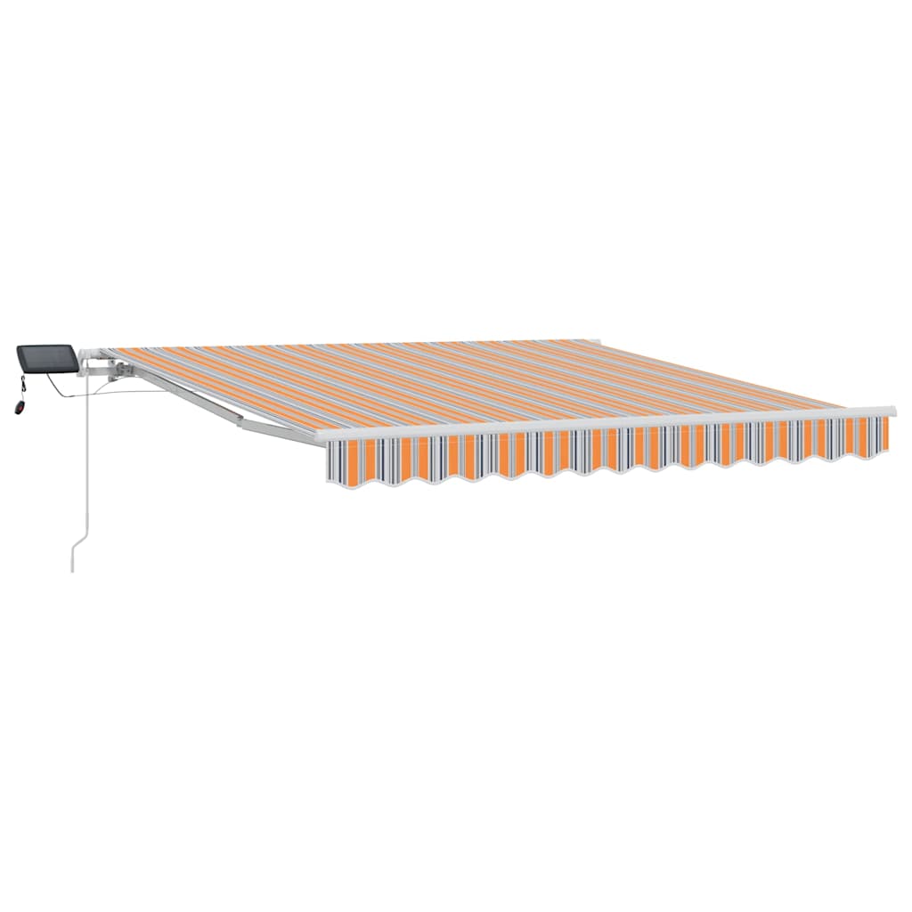 Käsikäyttöinen markiisi aurinkokenno-LED-valolla 3 x 2,5 m