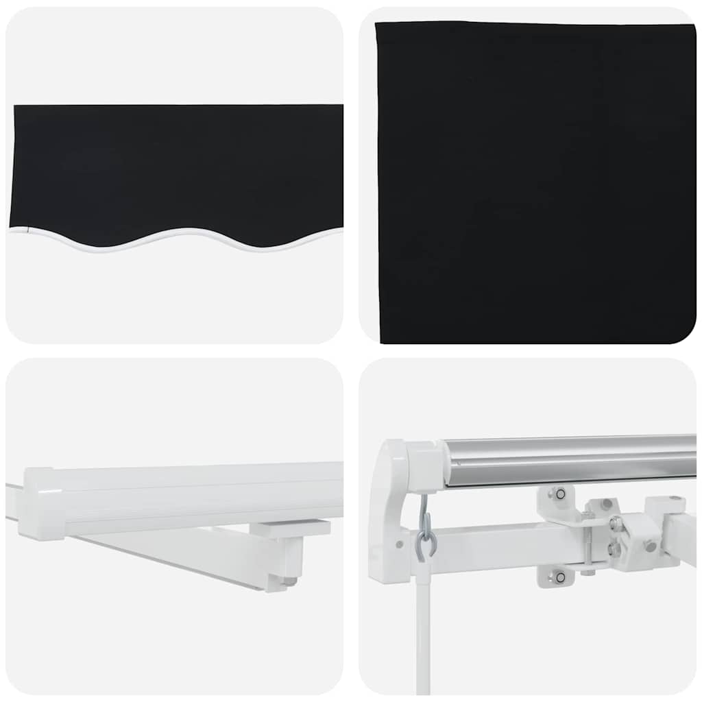 Käsikäyttöinen markiisi aurinkokenno-LED-valolla 3 x 2,5 m