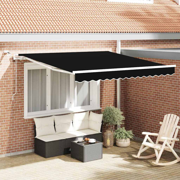 Vedettävä markiisi Musta 300 x 250 cm Polyesteri