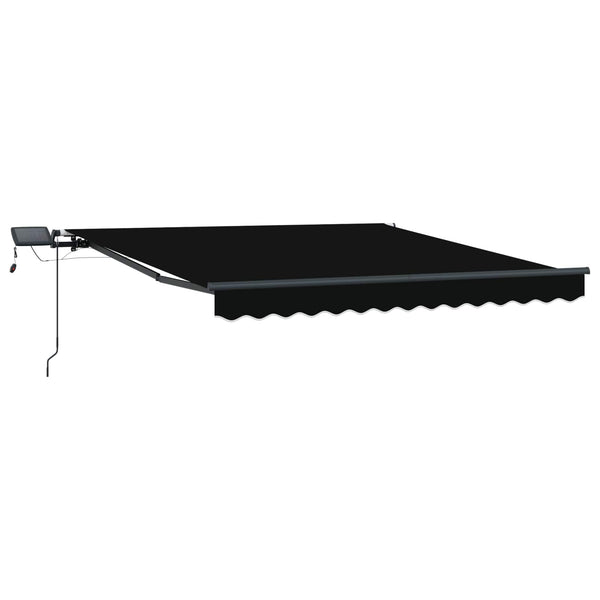 Vedettävä markiisi Musta 300 x 250 cm Kangas ja alumiini