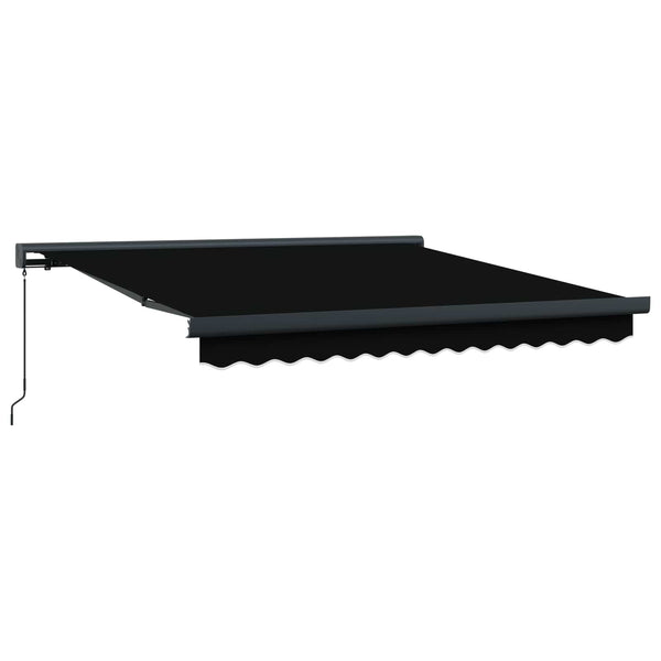 Vedettävä markiisi Musta 300 x 250 cm Kangas ja Alumiini
