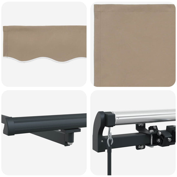 Vedettävä markiisi Beige 300 x 250 cm Polyesteri ja alumiini