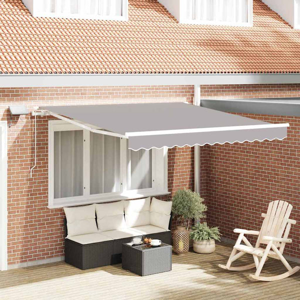 Vedettävä markiisi Vaaleanharmaa 300 x 250 cm