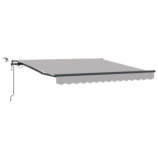 Vedettävä markiisi Vaaleanharmaa 300 x 250 cm Polyesteri