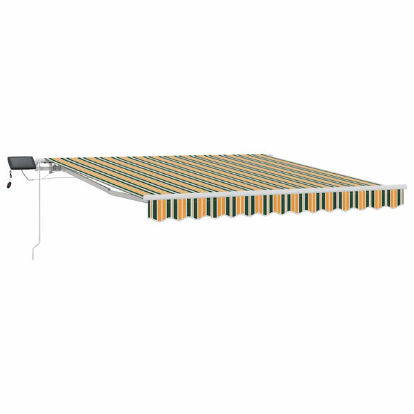 Vedettävä markiisi Vihreä ja keltainen 300 x 250 cm