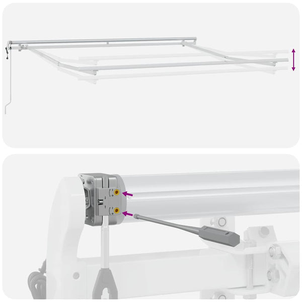 Vedettävä markiisi Keltainen ja oranssi 350 x 250 cm