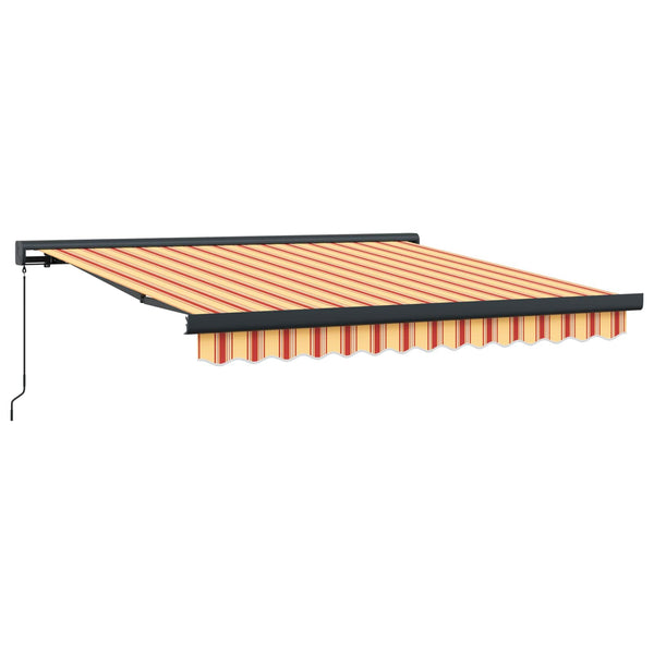 Vedettävä markiisi Keltainen ja oranssi 350 x 250 cm