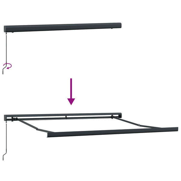 Vedettävä markiisi Keltainen ja oranssi 350 x 250 cm